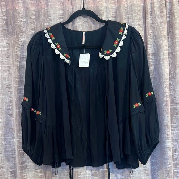 Free People Joi Embroidered Blouse ✨NWT✨ - Picture 5 of 6